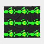 ALIEN LITTLE GREEN MAN BLANKET FLEECE DEKEN (Voorkant (Horizontaal))