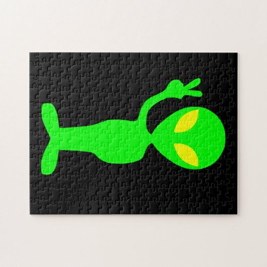 ALIEN LITTLE GREEN MAN JIGSAW PUZZLE LEGPUZZEL (Horizontaal)