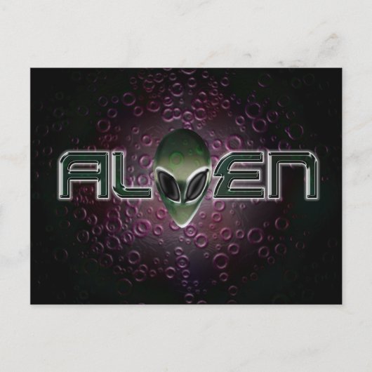 Alien logo Briefkaart (Voorkant)