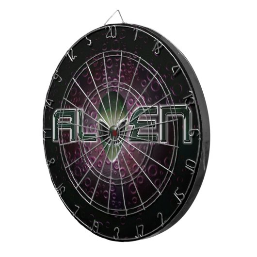 Alien logo-dartboard dartbord (Voorkant Rechts)