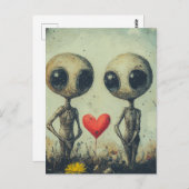 Alien Love Briefkaart (Voorkant / Achterkant)