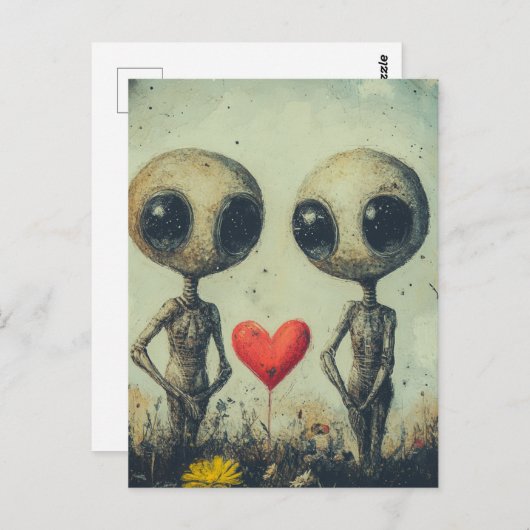 Alien Love Briefkaart (Voorkant / Achterkant)