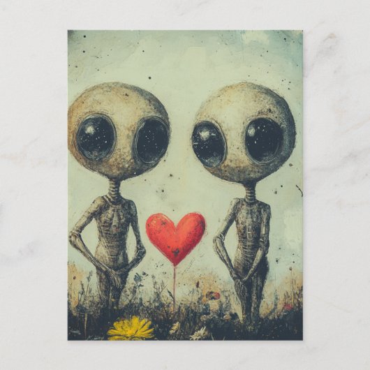 Alien Love Briefkaart (Voorkant)