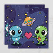 Alien Love Buddies Kaart (Voorkant / Achterkant)