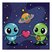 Alien Love Buddies Perfect Poster (Voorkant)