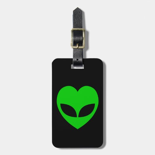 Alien Love Heart Bagagelabel (Voorkant verticaal)