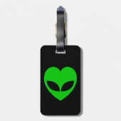 Alien Love Heart Bagagelabel (Achterkant verticaal)