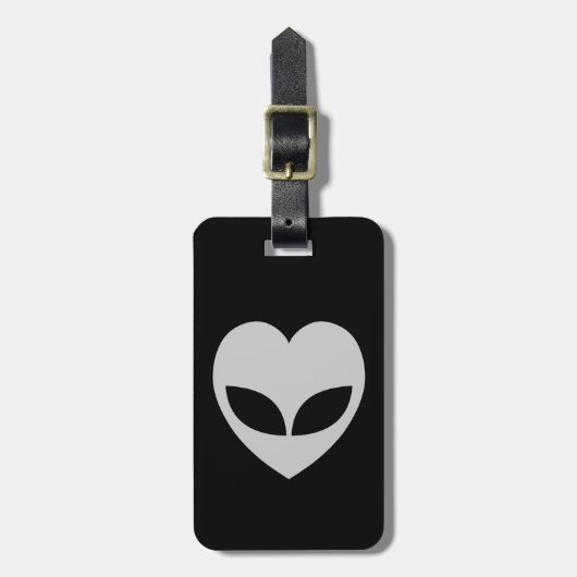 Alien Love Heart Bagagelabel (Voorkant verticaal)