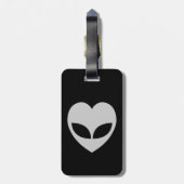 Alien Love Heart Bagagelabel (Achterkant verticaal)