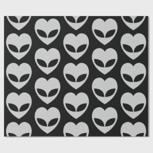 Alien Love Heart Cadeaupapier