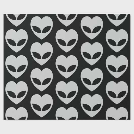 Alien Love Heart Cadeaupapier (Vlak)
