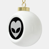 Alien Love Heart Ceramic Ball-kerstversiering Keramische Bal Ornament (Rechts)