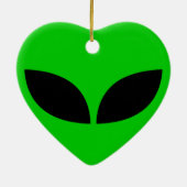 Alien Love Heart Ceramic Ornament (Achterkant)