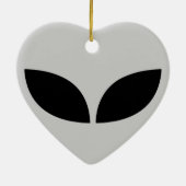 Alien Love Heart Ceramic Ornament (Achterkant)