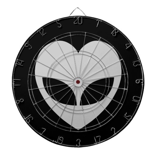 Alien Love Heart Dart Board Dartbord (Voorkant)