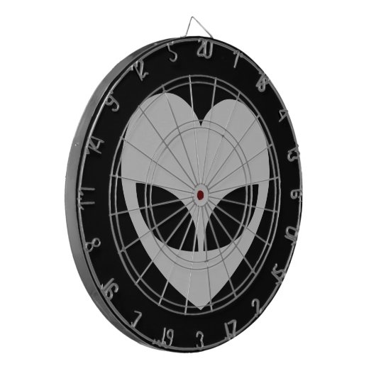 Alien Love Heart Dart Board Dartbord (Voorkant Links)