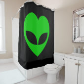 Alien Love Heart Douchegordijn (In situ)