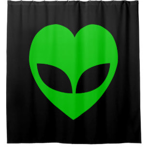 Alien Love Heart Douchegordijn
