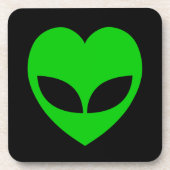 Alien Love Heart Drankjes Onderzetter (Voorkant)
