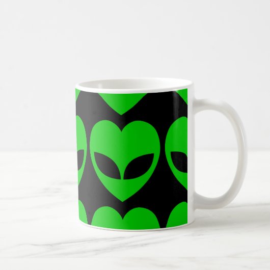 Alien Love Heart Koffiemok (Rechts)