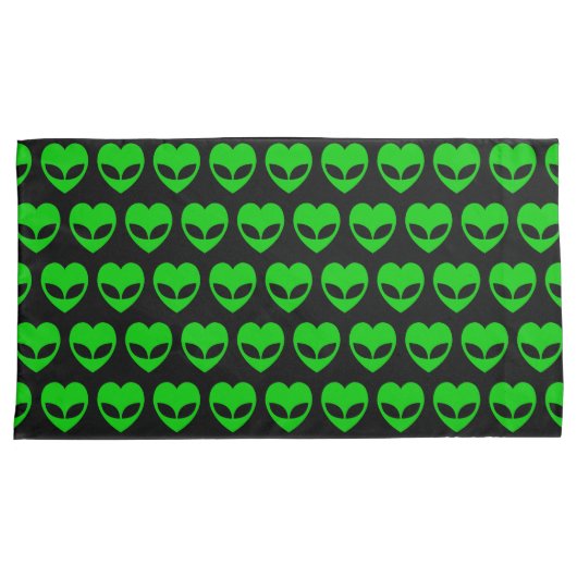 Alien Love Heart Kussensloop (Voorkant-Rechts)