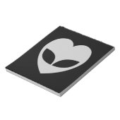 Alien Love Heart-laptop Notitieblok (Linkerzijde)