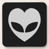 Alien Love Heart Onderzetter (Voorkant)