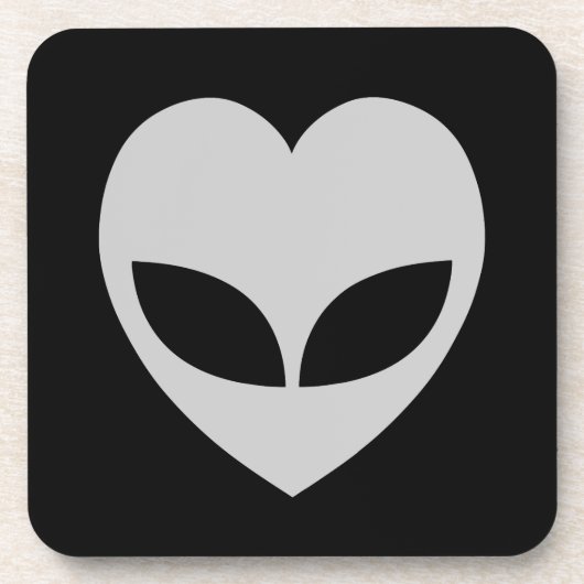 Alien Love Heart Onderzetter (Voorkant)