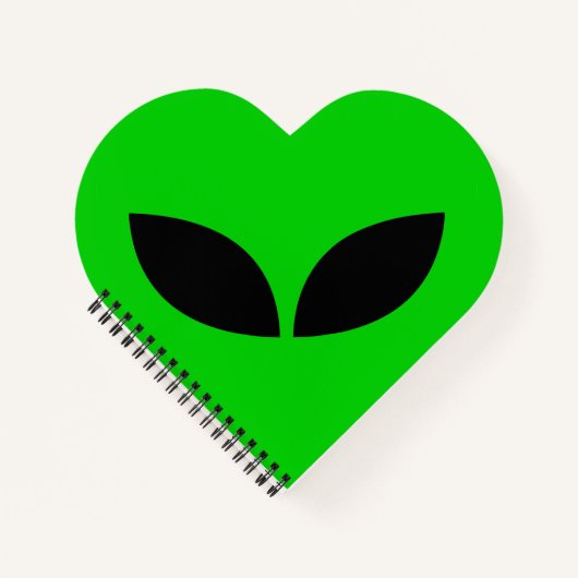 Alien Love Heart Paper Coaster Notitieboek (Voorkant)