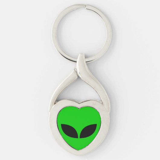 Alien Love Heart Paper Coaster Sleutelhanger (Voorkant)