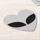 Alien Love Heart Paper Onderzetter (Gekanteld)