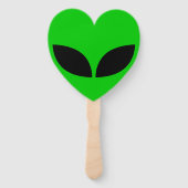 Alien Love Heart Paper Onderzetter Handwaaier (Achterkant)