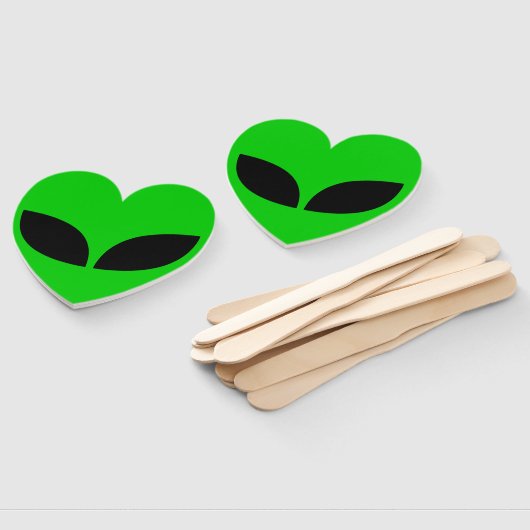 Alien Love Heart Paper Onderzetter Handwaaier (Niet-gemonteerd)