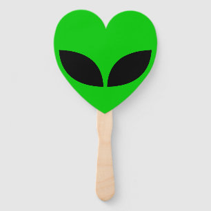 Alien Love Heart Paper Onderzetter Handwaaier