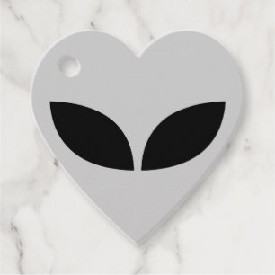 Alien Love Heart Papier Onderzetter Bedankjes Labels