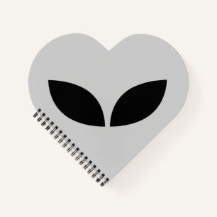 Alien Love Heart Papier Onderzetter Notitieboek