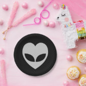 Alien Love Heart Papieren Bordje (Feest)
