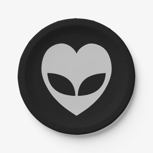 Alien Love Heart Papieren Bordje (Voorkant)