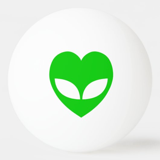 Alien Love Heart Pingpongbal (Voorkant)