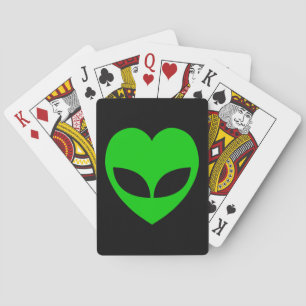 Alien Love Heart Pokerkaarten