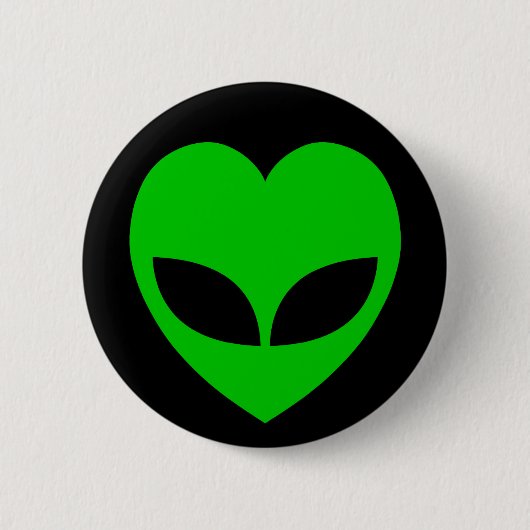 Alien Love Heart Ronde Button 5,7 Cm (Voorkant)