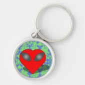 Alien Love Heart Sleutelhanger (Voorkant)