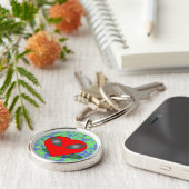 Alien Love Heart Sleutelhanger (Zijkant)