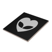 Alien Love Heart Tile Tegeltje (Zijkant)