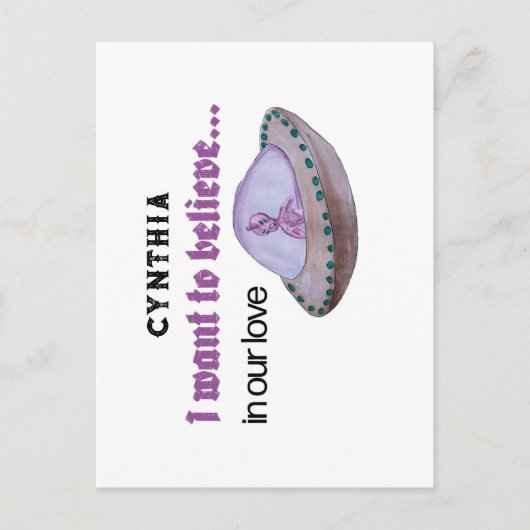 Alien love valentijn briefkaart (Voorkant)