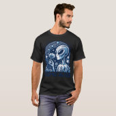 Alien Lovertrendy UFO Shirt Retro Alien Friends Gr (Voorkant volledig)