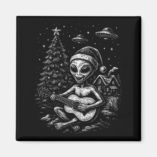 Alien Loves Christmas  Magneet (Voorkant)