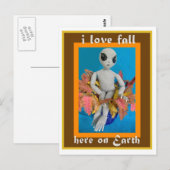 Alien Loves Herfst Briefkaart (Voorkant / Achterkant)