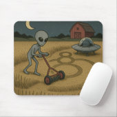 Alien maakt graancirkels leuk Science Fiction Art Muismat (Met muis)