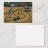 Alien maakt graancirkels leuk Science Fiction Art Notitiekaartje (Voorkant / Achterkant)